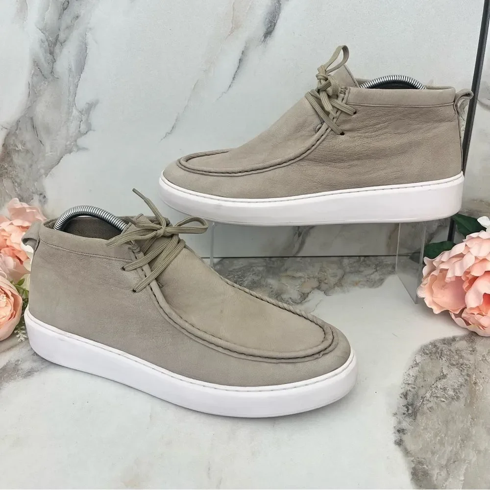 STEVE MADDEN Willis High-Top Chukka Sneaker in Taupe Leather Size 12